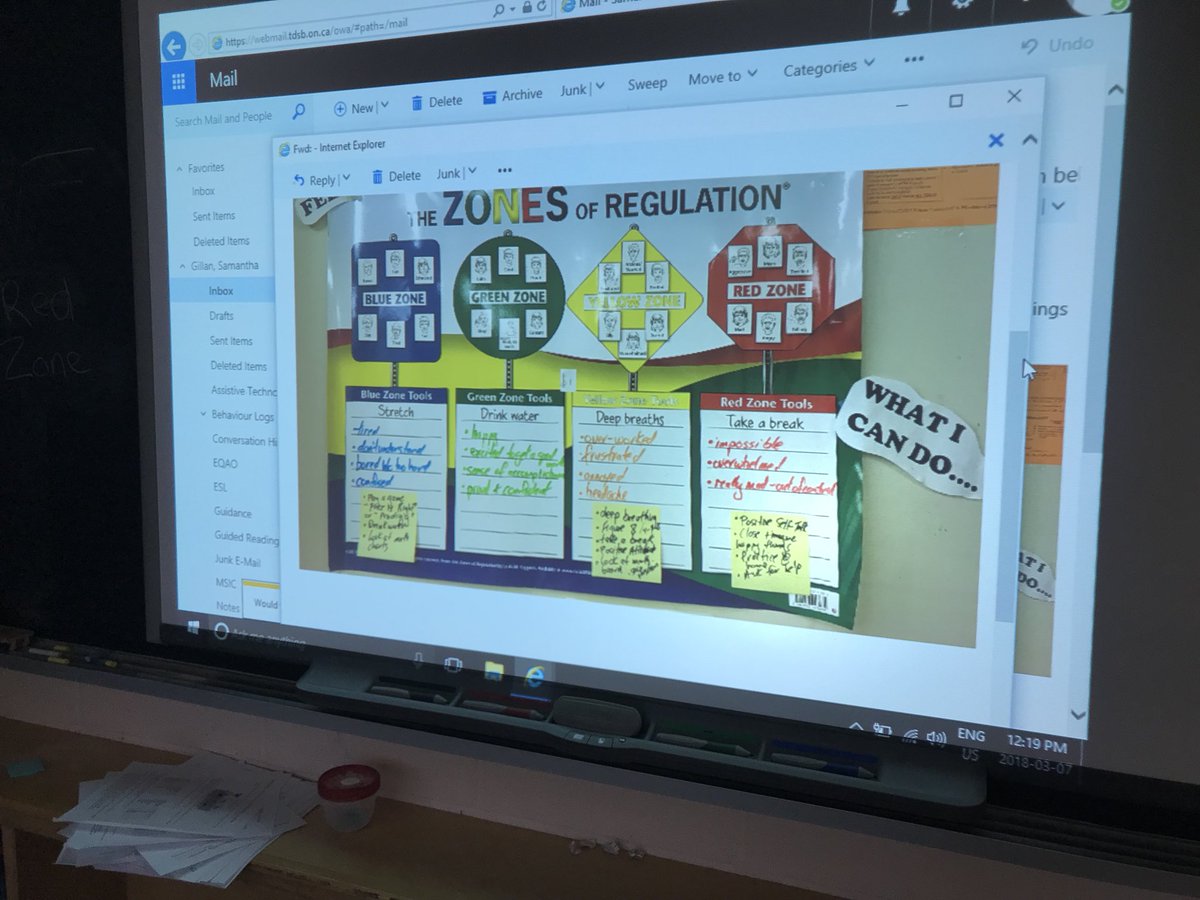 GillanSamantha's tweet photo. Yes I can! Use Zones of Regulation to explore intersection of math and well being Come visit @CourcelettePS @AliMacaulay @RMSOntario https://t.co/TiYBIYeIlN