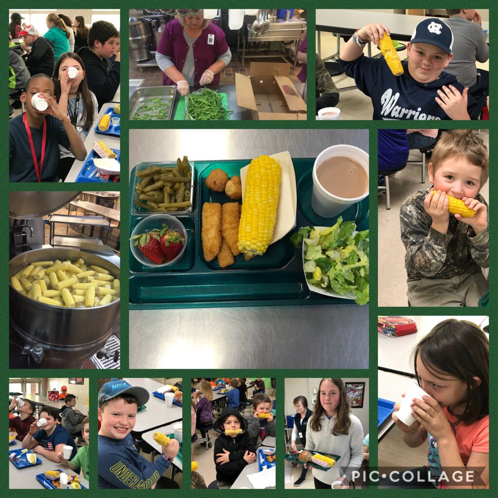 wcschoolfood's tweet photo. Celebrating #gaagweek2018 at @JackPNixSchool with #georgiagrown corn, green beans, and milk from @mountainfreshcreamery in Clermont, GA. https://t.co/bie16yzgMV