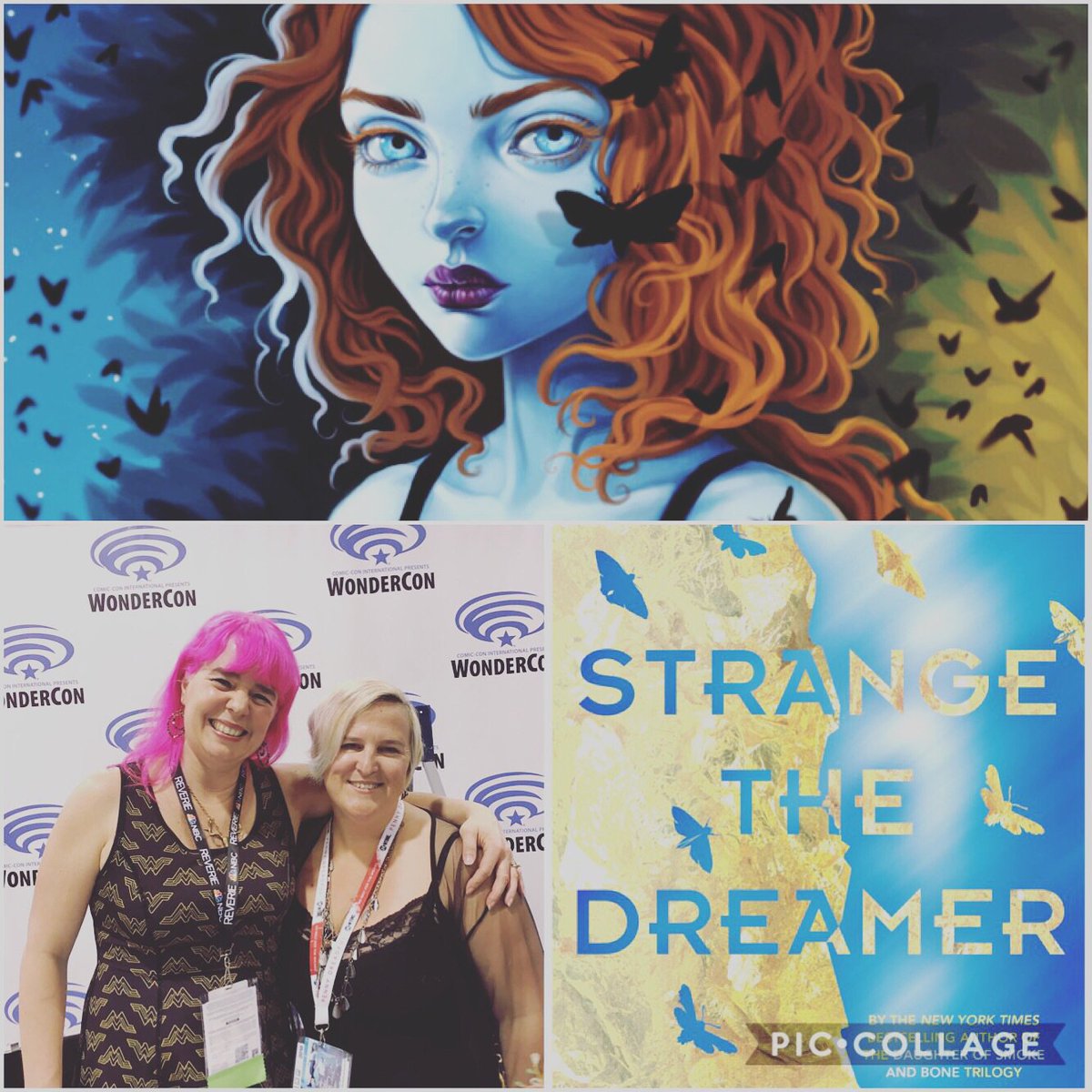 RachelAnneMarks's tweet photo. Okay, people, #bucketlist checkmark! This lady wrote my absolute FAVORITE novel of 2017 and I got to do my #FireAndBone signing next to her! 😍 I'm hoping some of her genius is contagious... #lifegoals 🔥&amp;💀 @lainitaylor #bookworm #amreading #strangethedreamer https://t.co/TEHHOjWFPm
