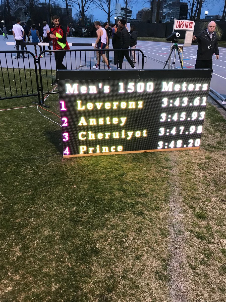butlerXCTF's tweet image. Oh My! Leverenz is your NCAA leader at 1500. He blasts a 55 sec solo last lap to win at Vanderbilt. #boysarebackintown