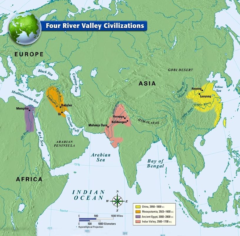 Just stumbled across this #history #map online. I thought it was a great reminder about how important rivers were in the history of humanity! The constant flow of water allowed us to establish #agriculture. Source: buff.ly/2Gh5vr9