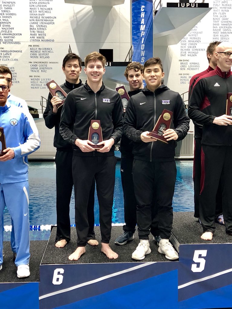 NYUSwimDive's tweet photo. 🚨🚨🚨Rainey, Liu, Kou, and Looney shatter the team record to finish 6th in the 800 FR Relay!! Love those big relay points! https://t.co/6VmbN8AnEd