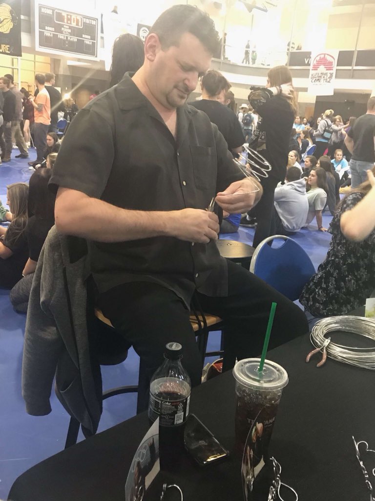 LancerPro's tweet photo. Doug in action!! Come out and see us!! Don’t forget to sign up for a chance to win backstage passes for Spring Weekend!! We’ll be here until 11:00pm! #lppresents https://t.co/yd8VTFJaDt