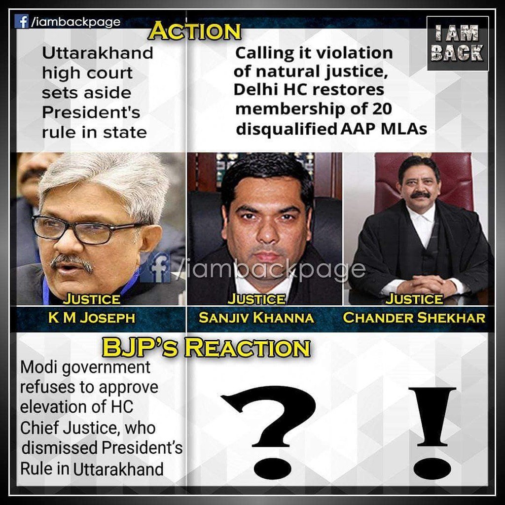 iambackpage's tweet photo. Hope #AmitShah doesn't take Justices Sanjiv Khanna and Chander Shekhar for morning walk
#AAPMLAsRestored #DelhiHighCourt #Uttarakhand #BJP #WhoKilledJusticeLoya #TrollSangh https://t.co/oHRjingYUl