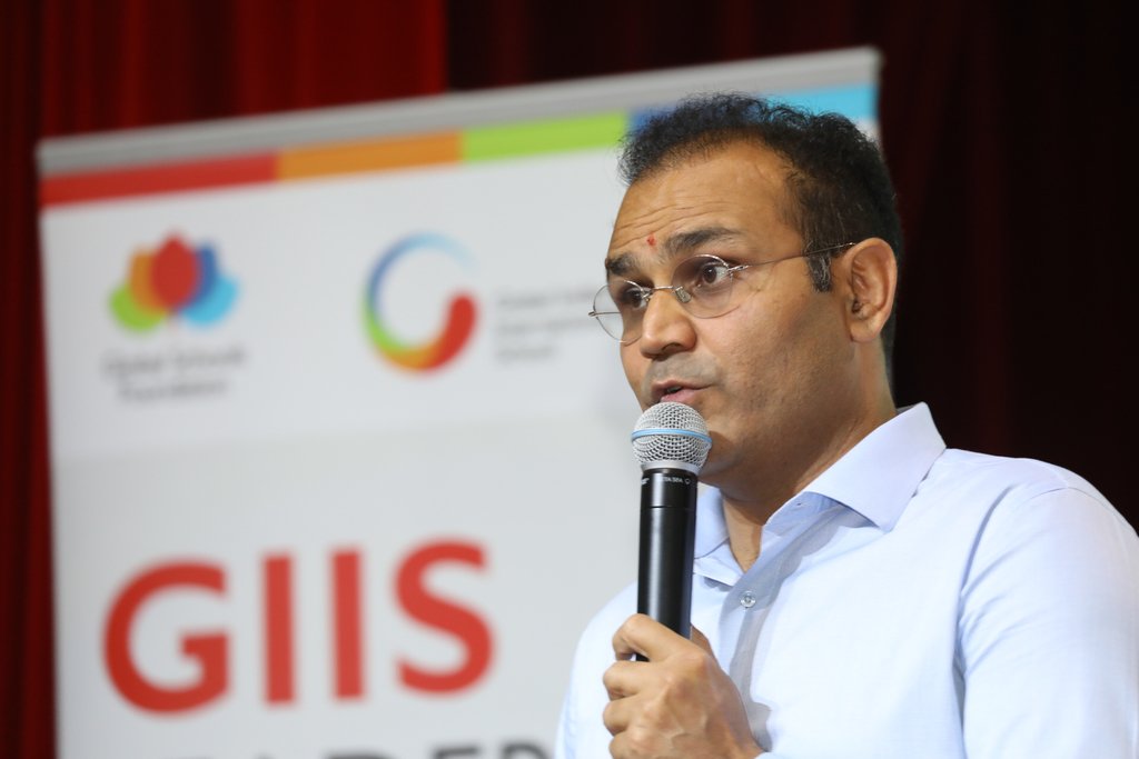 Global_Schools's tweet photo. "#Students can make the name of the #School" says @virendersehwag at the #LeadershipLectureSeries.
#GIISLLS #Cricket #GIISSinagpore https://t.co/CFeUHEak7U