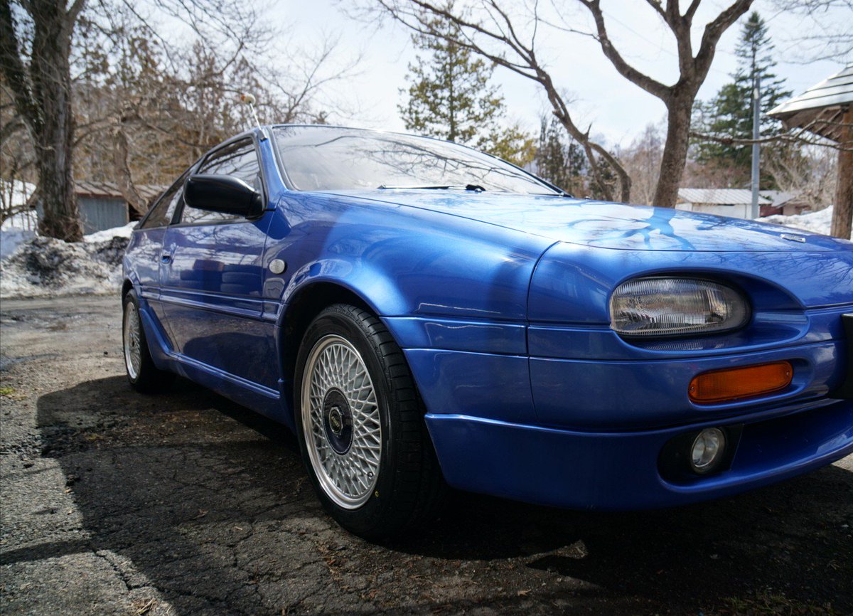 IsekiKrl756's tweet photo. タイヤ交換♪35年位前のデットストックホイールを激安で購入しました！
ヤフオクでは10万円位しますが裏技で送料合わせて25000円位でした。
雪降ったら乗らないよ。
#ＥＮＫＥＩ
#M5F
#NXクーペ https://t.co/O4GGmtovbQ