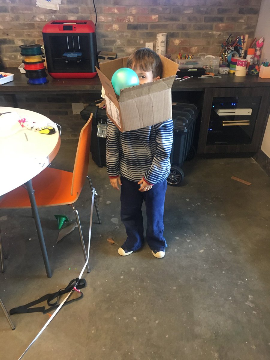 techiefactory's tweet photo. Send the kids to our one-off day camps March 29 &amp; 30 and they can do whatever this child is doing. #structure #STEMfun #toocool #balloonlife https://t.co/RXcLpqFFG5
