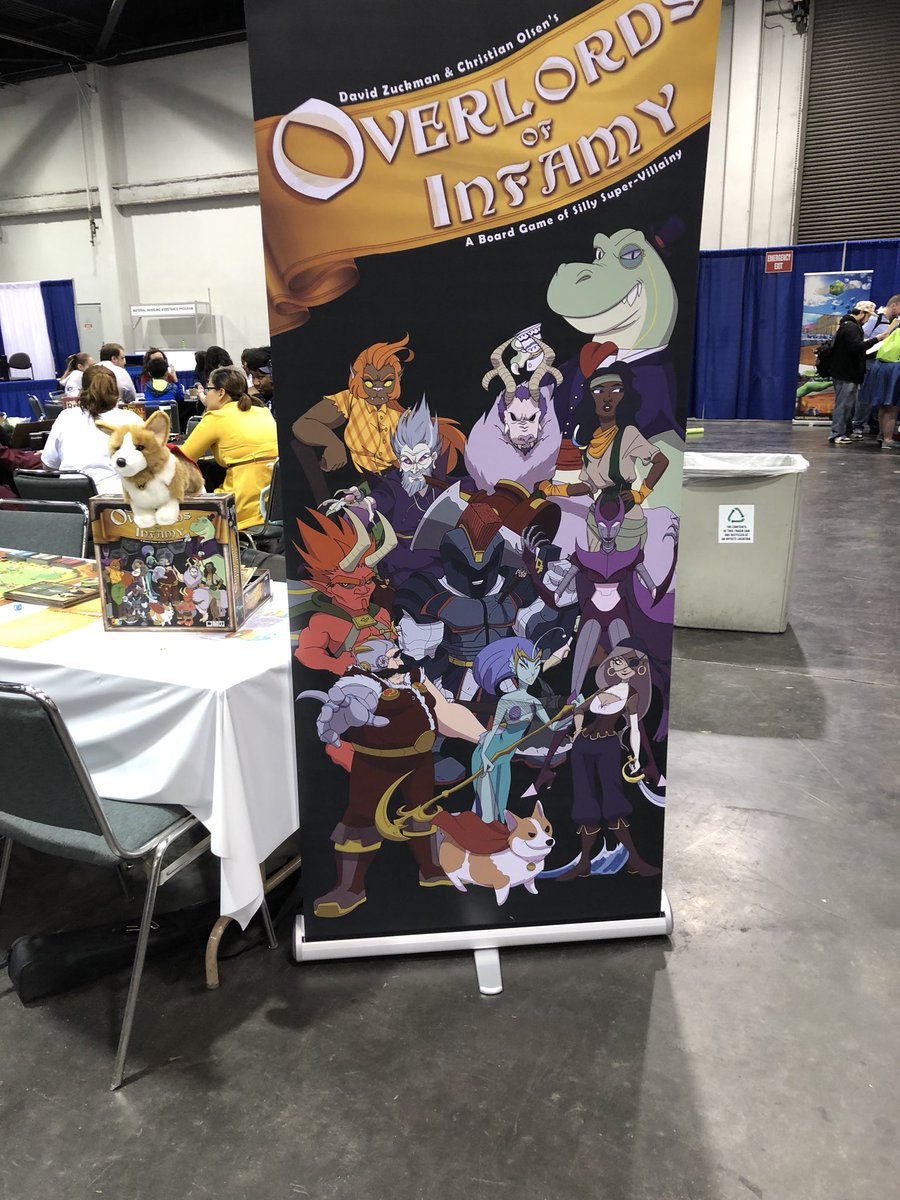 pj_campbell's tweet photo. Found this badass corgi named Waffles, who is a part of the #OverlordsofInfamy game, at #Wondercon. Succulence to say, I need this game, and I want the stuffed waffles! https://t.co/nh7ltidHzY