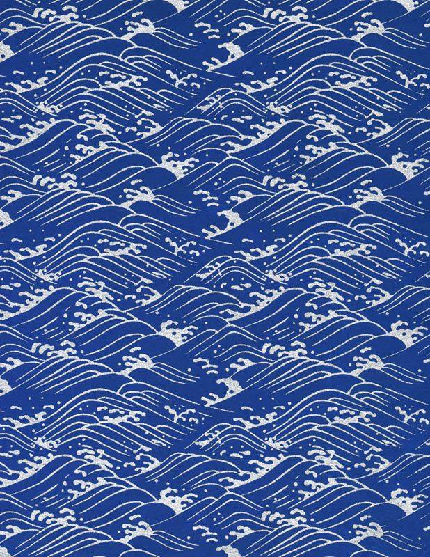 Japanese 'Washi' paper with Seigaiha design. This pattern first appeared in Japan during Heian period (794-1185)