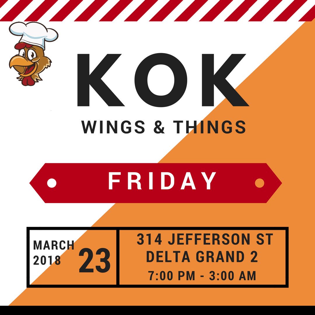 EatKOK_'s tweet photo. @KOKlinton Open Until 3 am RT this post for a chance to win a FREE 25 pc 

#EatKOK #BW18 #UL #DeltaGrand2 #EatLafayette https://t.co/OLXVRZwtZ5