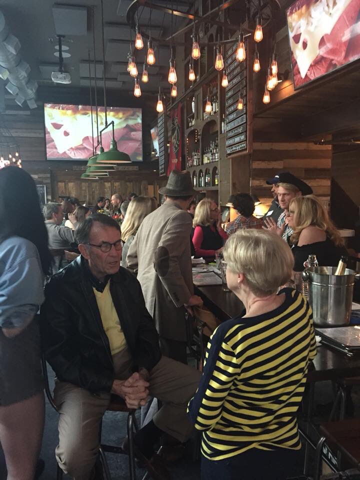 tammiarmstrong's tweet photo. Had a great time celebrating @emoryandhenry at Hampton + Hudson tonight! #HAILEmory #EmoryProud #EHCity 💙💛🎉🐝🥂🍻 #Atlanta https://t.co/dMVq8lU6Lx
