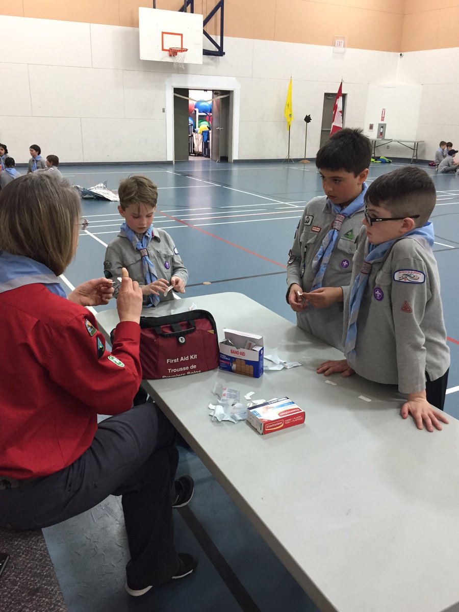 TuscanyCubs's tweet photo. Cubs learning first aid signalling and safety skills. Second week. #ScoutsDoStuff on the Canadian path. Youth asked. Scouters delivering. https://t.co/RaScjwa0im
