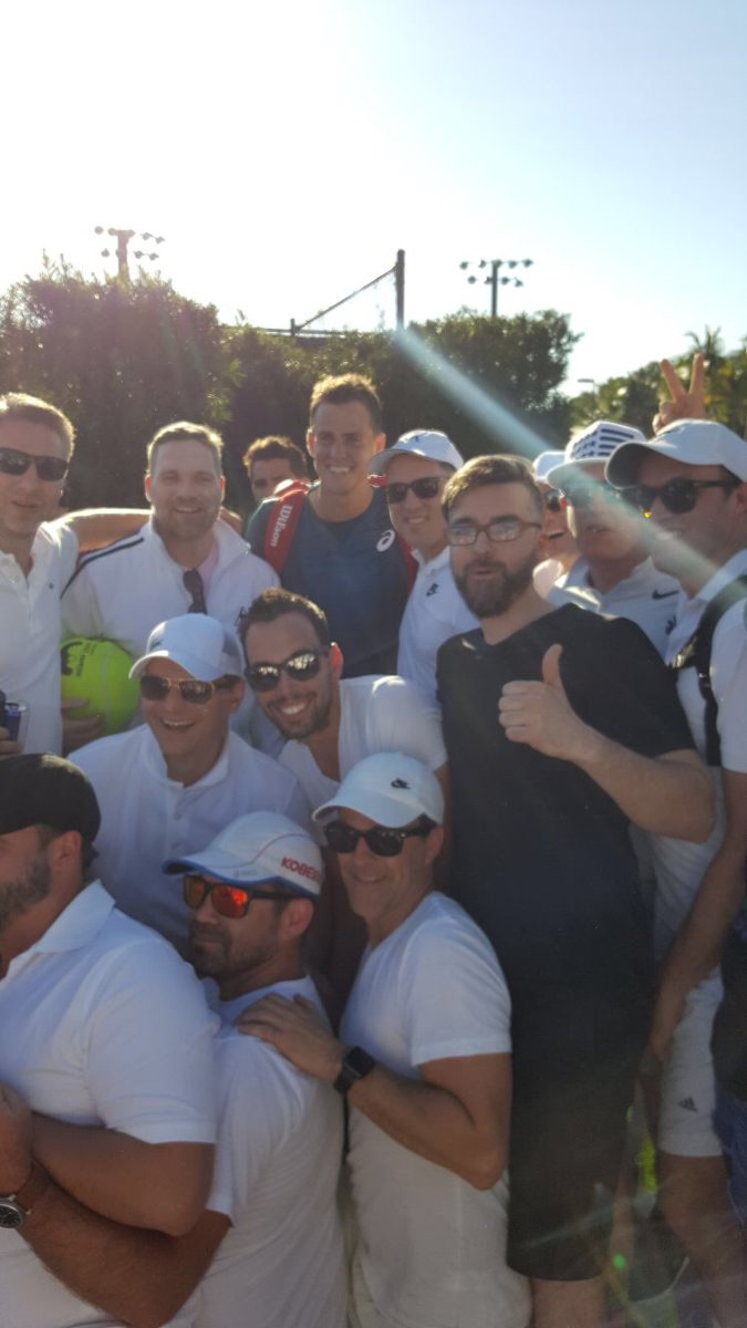 pcib's tweet photo. @VasekPospisil @MiamiOpen Your Canadian cheering team salutes you! Good luck in the next round. https://t.co/CqdkC6xP6H