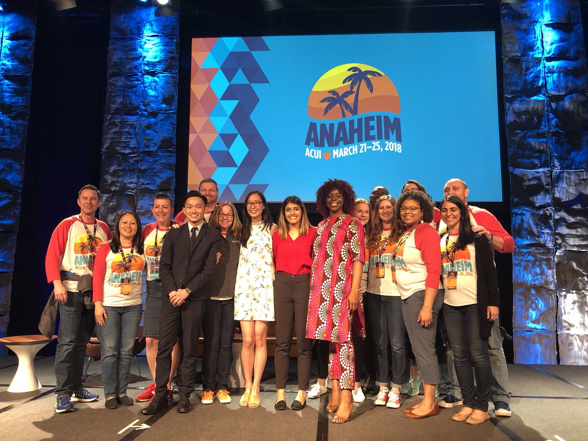 ACUIRegionIV's tweet photo. And a big thank you to the @ACUIConference team for providing time in the conference schedule for the student panel. It was a great keynote event. #ACUI18 https://t.co/z2mjfFUMBn