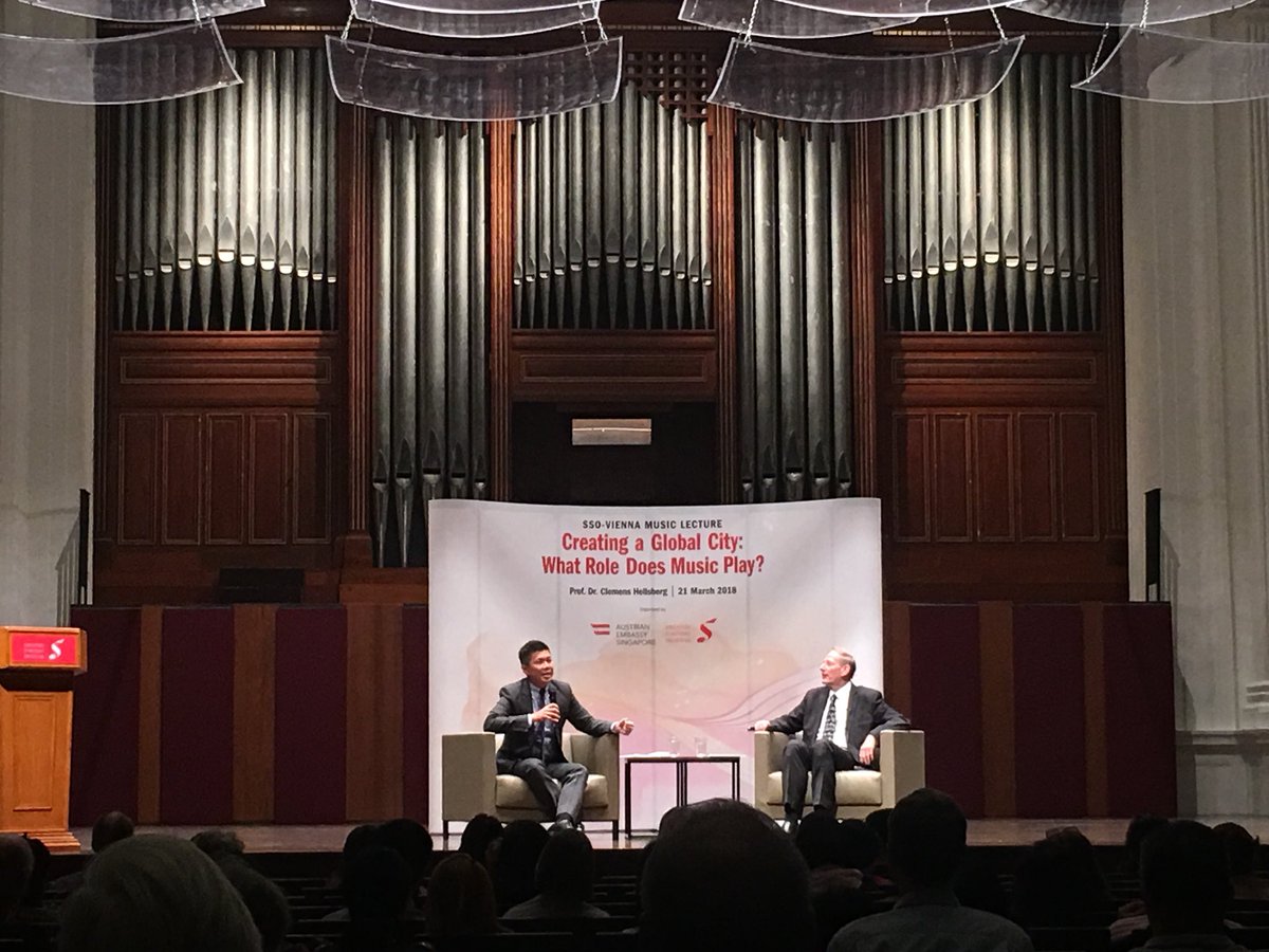kellyseratelier's tweet photo. #Arts and #culture complements the urban hardware - it is critical that they are enjoyed by both people who can and cannot afford it. Attended an SSO showcase and lecture by Prof Dr Clemens Hellsberg (#Vienna Philharmonic) on “Creating a Global City: What Role Does Music Play?” https://t.co/DrwOY9kKDS