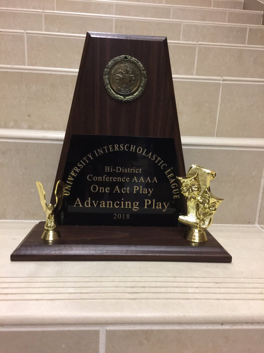 risdHS's tweet photo. Congrats to our OAP cast and crew for being chosen Advancing Play at Bi-District in Palestine! The next Cry of the Peacock will be at Area in Temple Thursday March 29th. Great job by all! #RobinsonISD https://t.co/SHIRJibclV