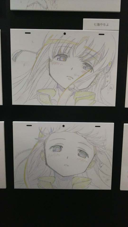 藍輝 13 シャフトブースに展示されてるやちよさんの原画すばらすぃ