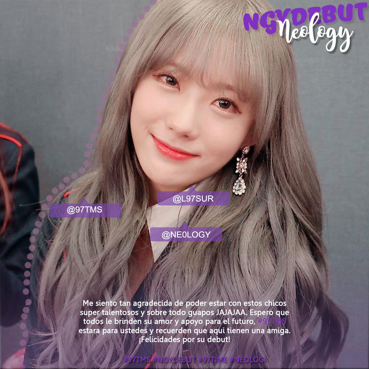 witchfk's tweet photo. ━ #NGYDEBUT : #97TMS ; 180323
♫ ) Me siento tan afortunada de estar aquí en el debut de Neology, les deseo lo mejor en este día y el futuro que todo lo que se propongan les salga muy bien. tanto como #97TIME y yo los apoyaremos en su carrera. Me declaro su fan ¡mucho éxito! https://t.co/vrjlkTO5iF