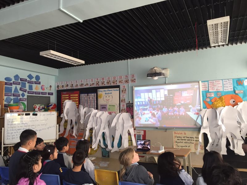 A #communityoflearners. #MysterySkype...being #inquirers to determine each other's location! Wonderful experience for our #XHIS students in Xi'an, China with our new friends in Melbourne, Australia! #IBPYP