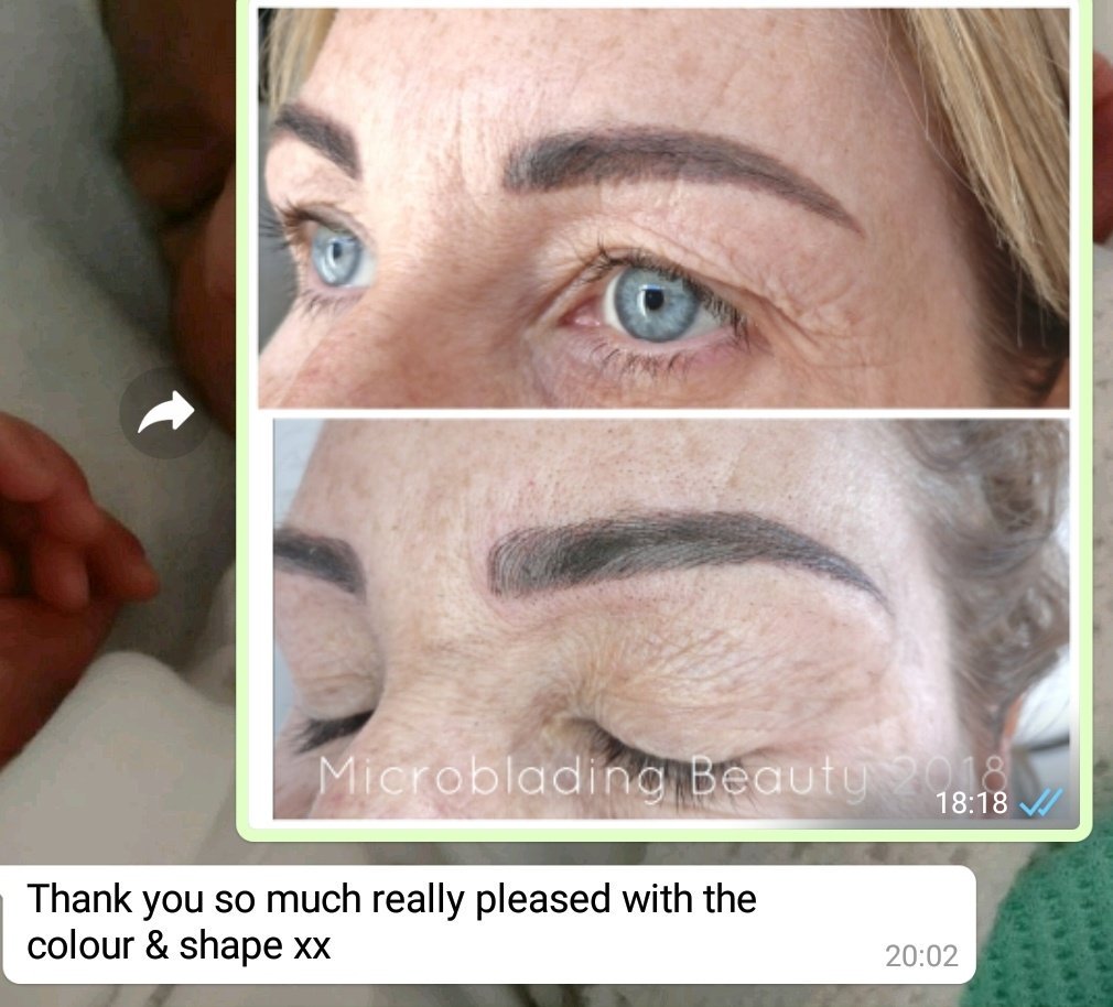 MBmicroblading's tweet photo. Another happy #microblading client. Shape and colour correction. #eyebrows #semipermanentmakeup #London #Essex #brows #spmu https://t.co/Y793mnSasa