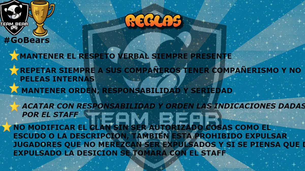 TEAMBEAR2's tweet photo. ❌¿QUIERES SER PARTE DE UN GRAN EQUIPO COMPETITIVO? 
ESTA ES TU OPORTUNIDAD, TEAM BEAR VA A ESTAR HACIENDO UN TORNEO CLASIFICATORIO ESTE SABADO 24 DE MARZO PARA ENTRAR AL EQUIPO❌
🐼❌MAS INFORMACION ESCRIBIR A @TEAMBEAR2 

@vscolombiagamer 
@FrancoCR_  
@Kodigo_GG 
@KMX_FOX https://t.co/v069JjhN8J