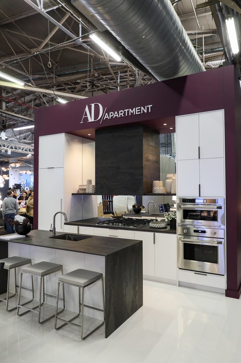 Come to Pier 94 in NYC this weekend for the AD Design Show, the essential showcase of luxury design. Shown: the kitchen in the AD Apartment by Drake/Anderson with surfaces by Dekton by Cosentino <a href="/CosentinoUSA/">Cosentino USA</a>