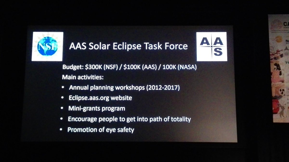 SpaceRangerSall's tweet photo. Rick Fienberg (AAS) takes us through the massive task of project managing the safety and interest of an entire country during the total Solar Eclipse of 2018 #CAP2018 #MAPPP9 @skasa_outreach https://t.co/gaJTo2ypWn