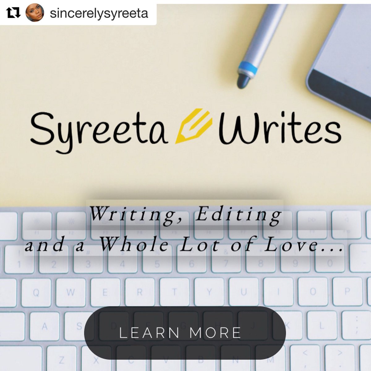 WIMspeaks's tweet photo. #WIMSister Alert🚨
Have you heard what @sincerelysyreeta is up to? Go check this queen out!
#WIMSisters
#supportyoursisters
#tribesupport
👑👑👑👑👑 https://t.co/lv8oUqCc46