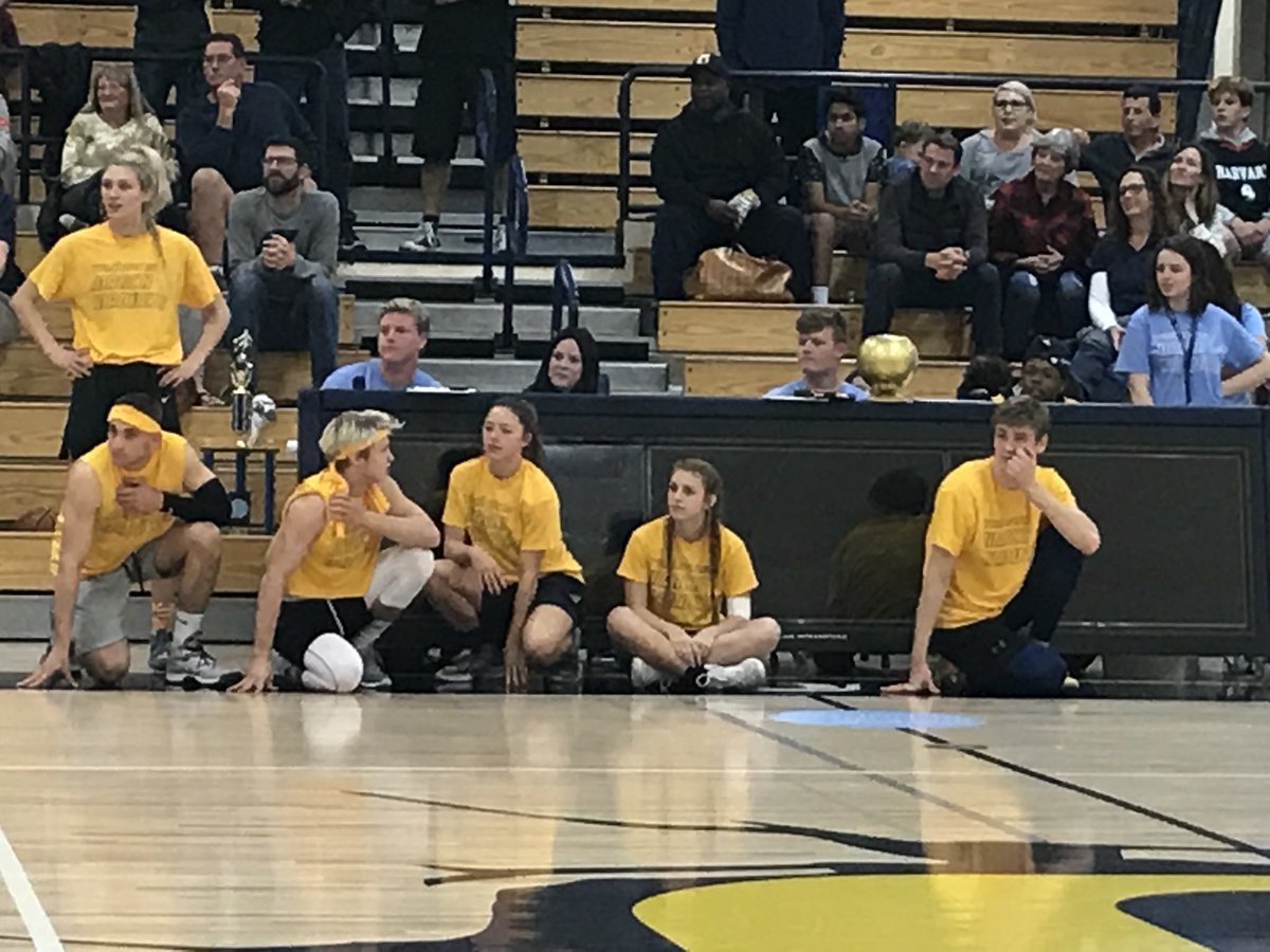 Jackson Redhair and Mikey Mello representing Wrestling at the Staff vs Student game STUDENTS WON !