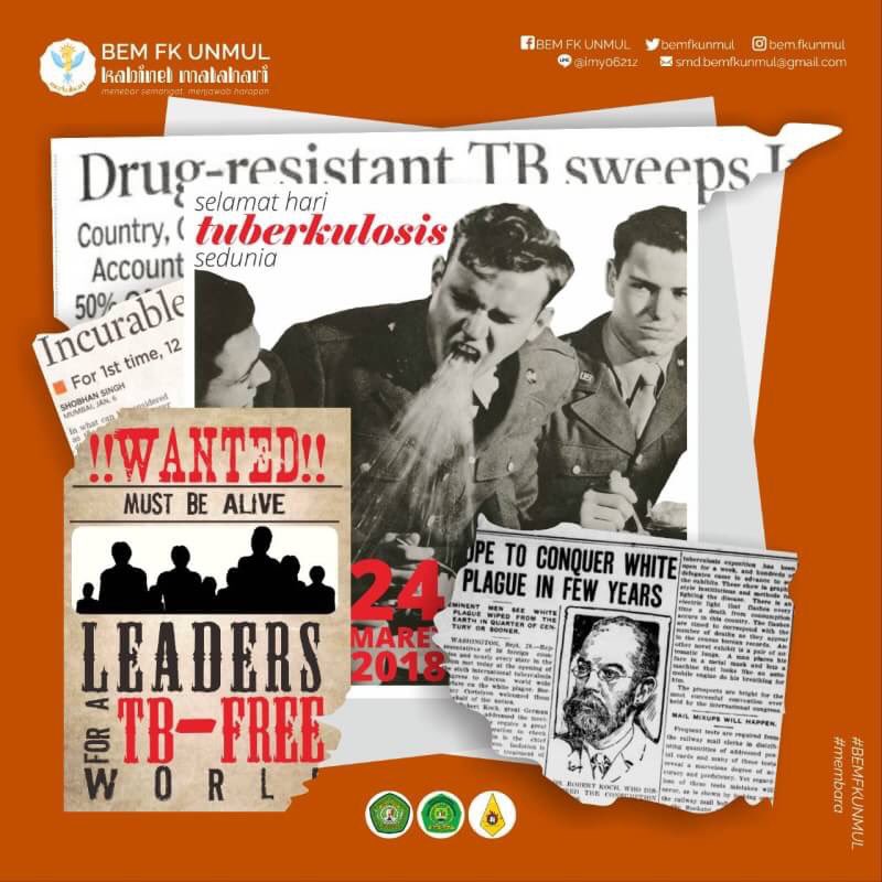 [HARI TUBERKULOSIS SEDUNIA]

Selamat pagi, Mulmeds!
Rupanya hari Sabtu yang cerah ini bertepatan dengan Hari Tuberkulosis Sedunia, lho !

#HariTuberkulosisSedunia2018
#WorldTuberculosisDay2018
#BEMFKUNMUL2018
#KabinetMatahari
#MEMBARA
#MenebarSemangat
#MenjawabHarapan