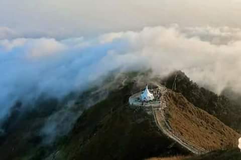 The heaven,Karen State,Myanmar.
Photo shows Mula-Ei pagoda
 from Karen State.It had so far been visited local &amp; foreigners.😊😊😊