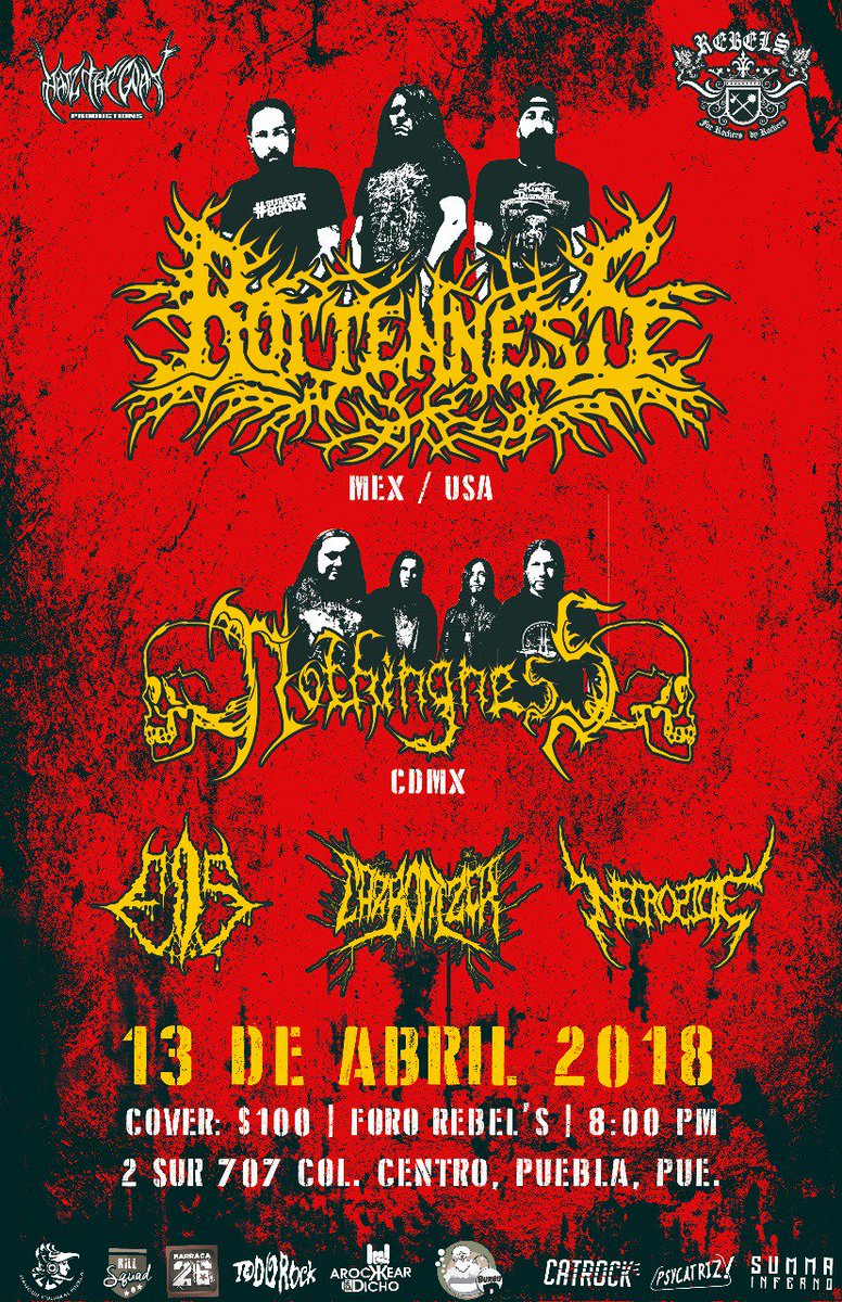 necrosidemx's tweet photo. Proximo show con #rottenness https://t.co/5NArze2R7w