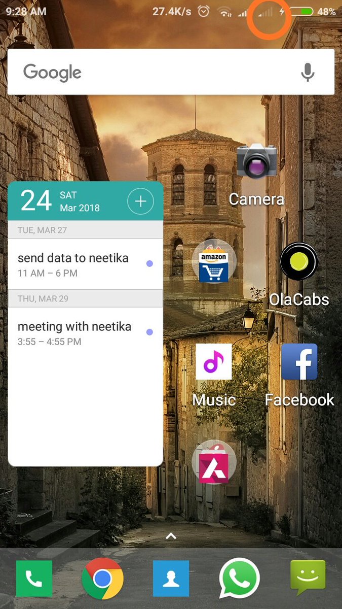 mailmesahil's tweet image. @airtelindia 

See circled network, this is what I usually get while sitting at home.

The other network is of @ideacellular

#CrapNetwork