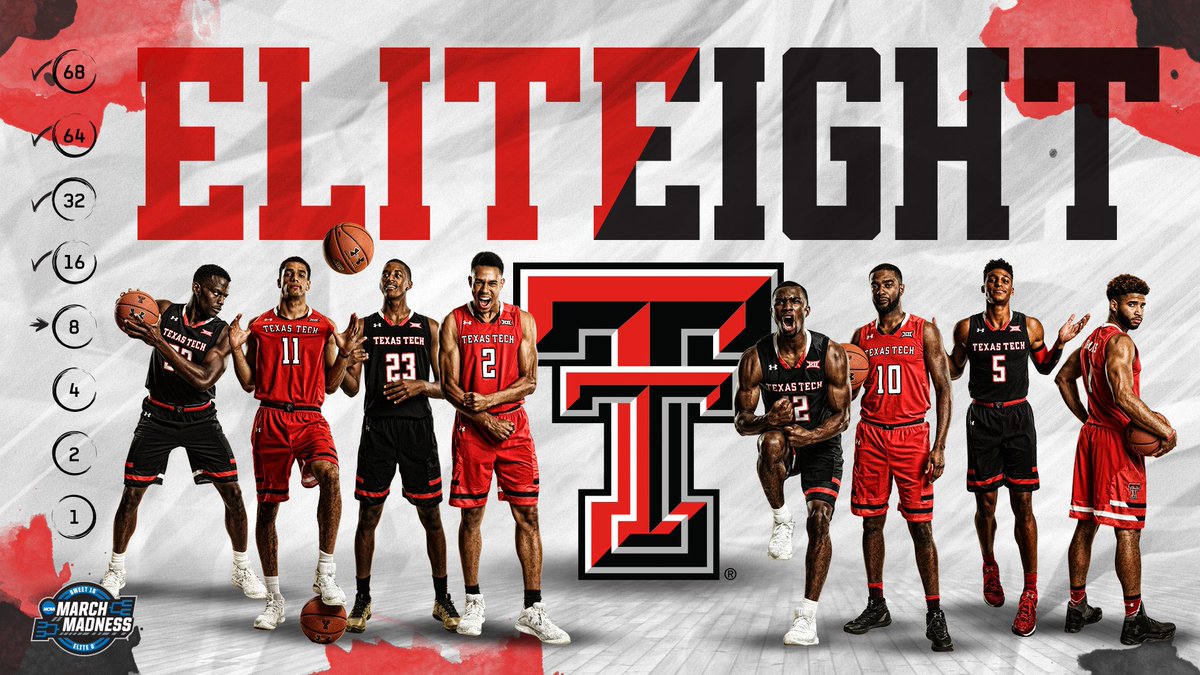 TexasTechMBB's tweet photo. SWEET ➡️ ELITE

#WreckEm #4To1 #MarchMadness https://t.co/XoYfdodhJu