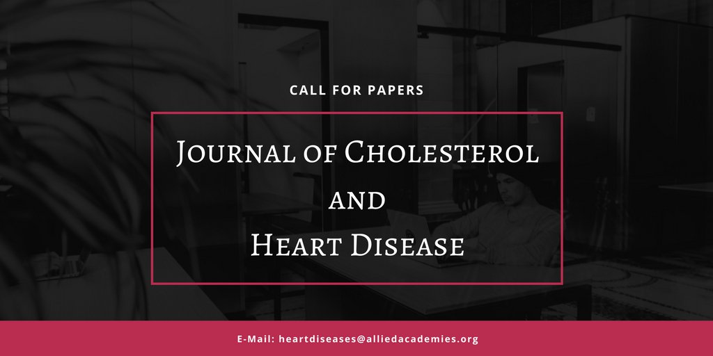 HeartCholestero's tweet photo. Journal of Cholesterol &amp; Heart Disease is now accepting submissions in all areas of #Cardiology . For updated information contact: heartdiseases@alliedjournals.org
Website: https://t.co/BIGUTQEGZt
#CallforPapers #researchers #cardiologists #interventionalcardiology #cholesterol https://t.co/oknXEjYQ7f