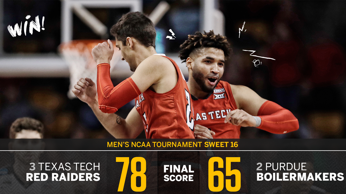 Red Raiders, stand up! 

You're going to the Elite 8 😎