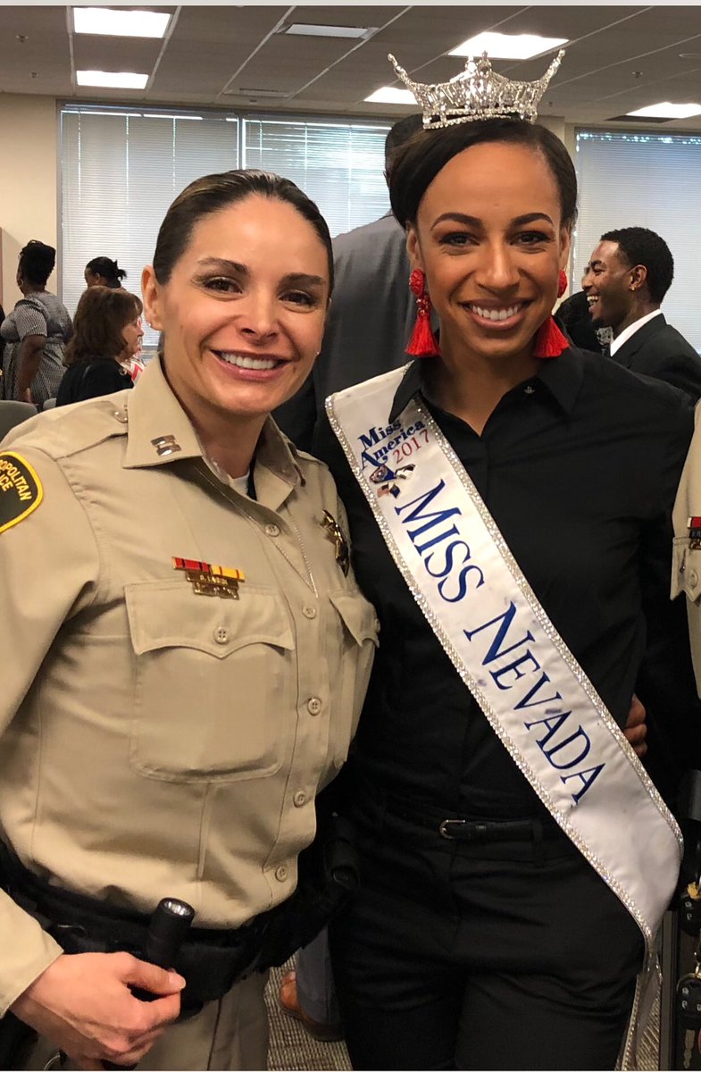 Thank you Miss Nevada Andrea Martinez for your continued selfless dedication to the #LVMPD and for supporting #hopeforprisoners graduation tonight! You are so radiant and inspiring to everyone who meets you! Can’t wait to see you pin on your #LVMPD police officer badge next year!