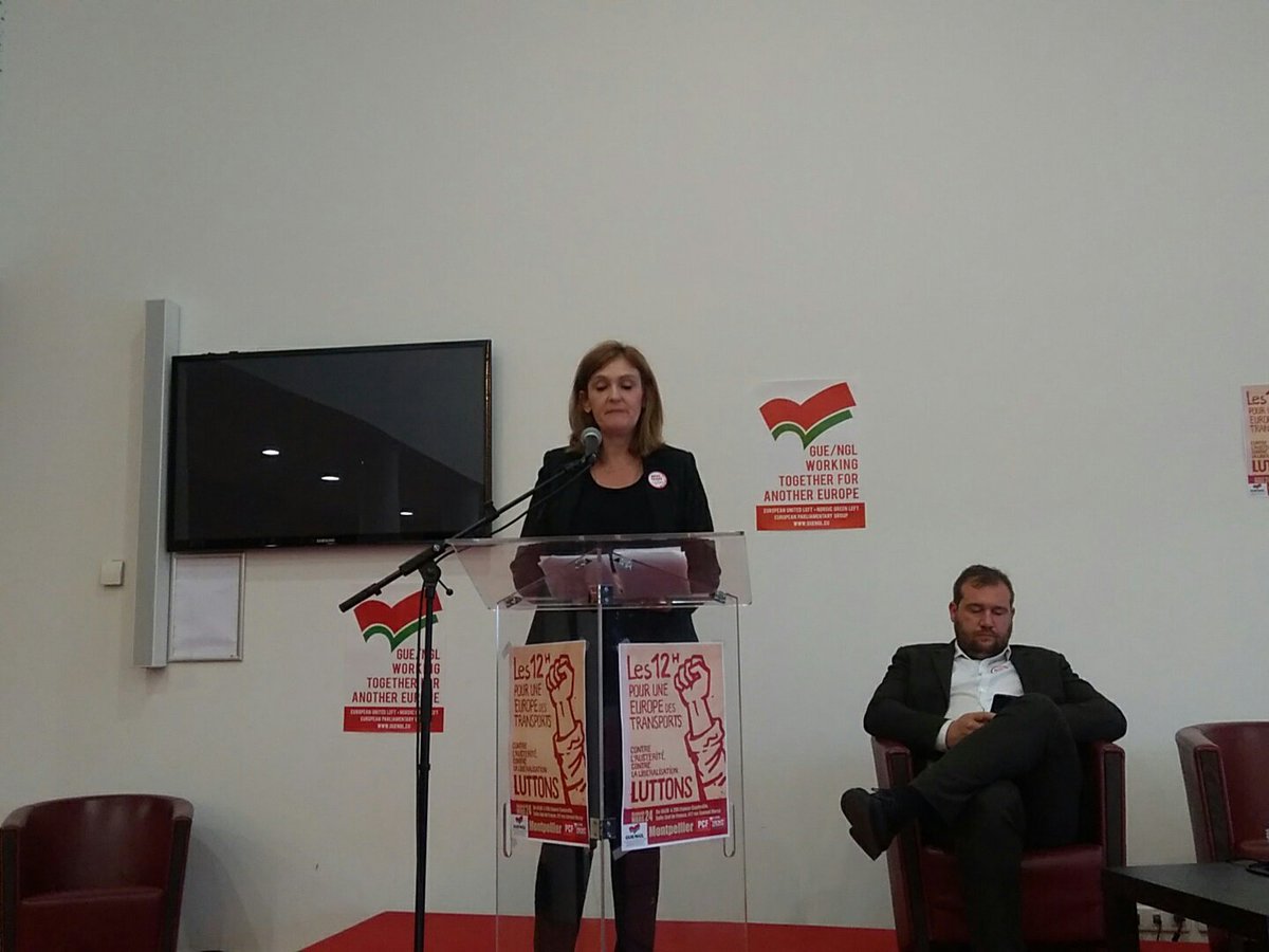 EuropeAutrement's tweet photo. @mariepierrevieu à #Montpellier à l'événement des 12h pour une Europe des transports "Poser la question des équilibres écologiques avec le rail !"
#PCF #GUE #PGE @Portes_Thomas https://t.co/leqkPCJOkT