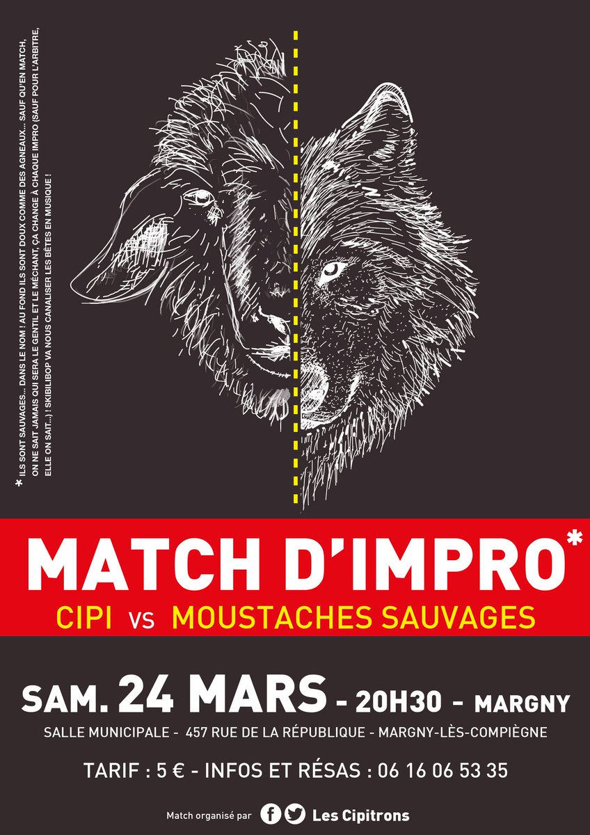 LesCipitrons's tweet photo. Wahou c'est ce soir ! Il est encore temps de réserver !  @otcompiegne @skibilibop @LMSauvages #Impro https://t.co/5YCdgPHYXR