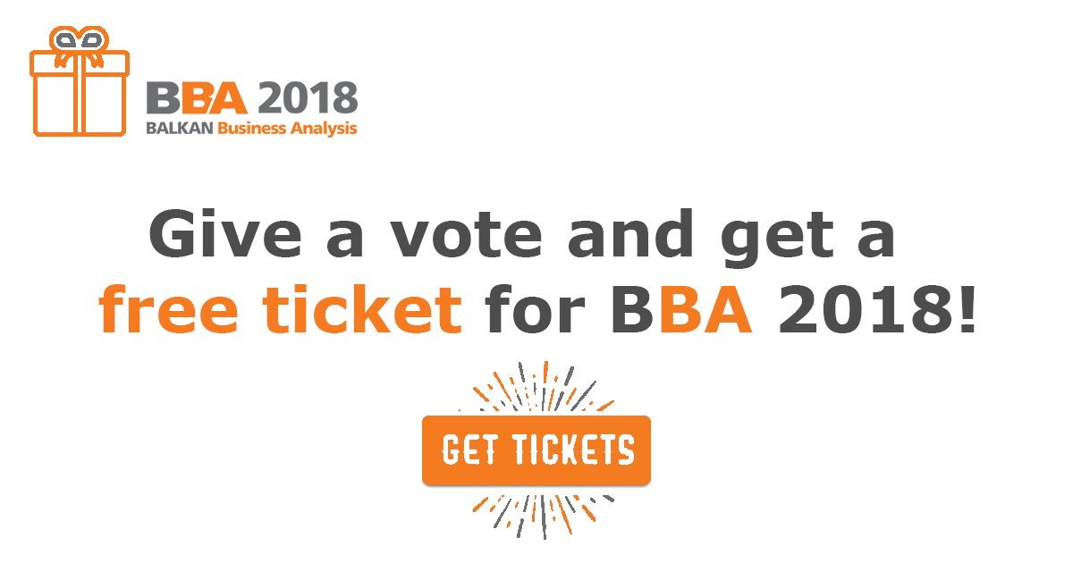 BBA_Conference's tweet photo. We prepared something special for you! 🎉 We kindly invite you to vote for the most interesting workshop and lecture, you would like to attend.

With a little luck you will get a free ticket for BBA 2018! 😍🎁🎫

https://t.co/DdzsbcXXDB https://t.co/RjSiuXiAek