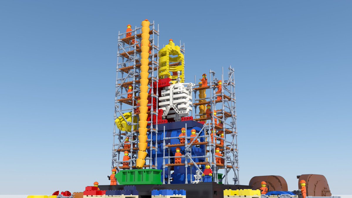 stephanix3D's tweet photo. How to build an #anatomini ? Hire some scaffolding and a bunch of #minifigures !    https://t.co/YmwHFPfk7i We're halfway there now; 4500 votes still needed ! https://t.co/0e74okZbIx