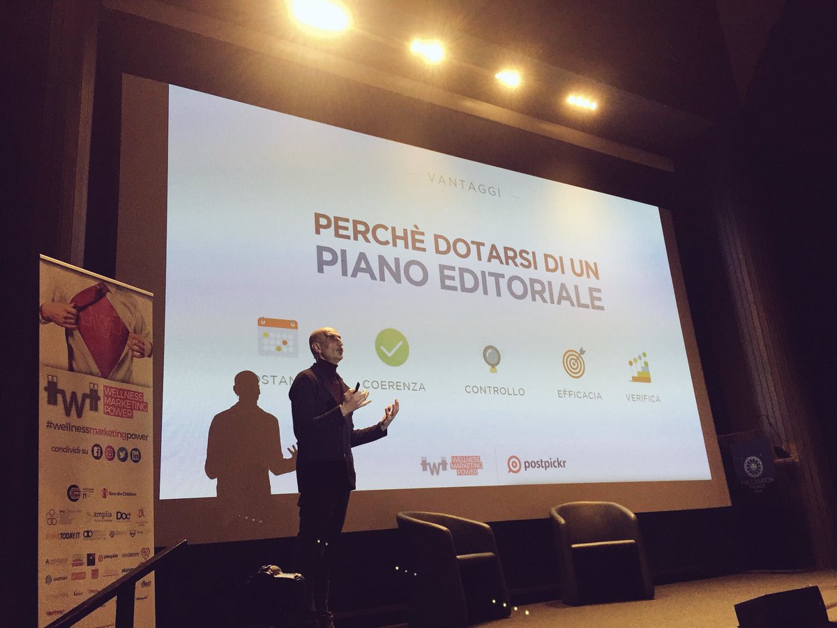 Eccociiii ci siamo anche noi al #wellnessMarketingPower!! 
Abbiamo parlato dell’importanza di dotarsi di un piano editoriale e di come #PostPickr aiuta le aziende a gestire efficacemente la comunicazione sui social network!