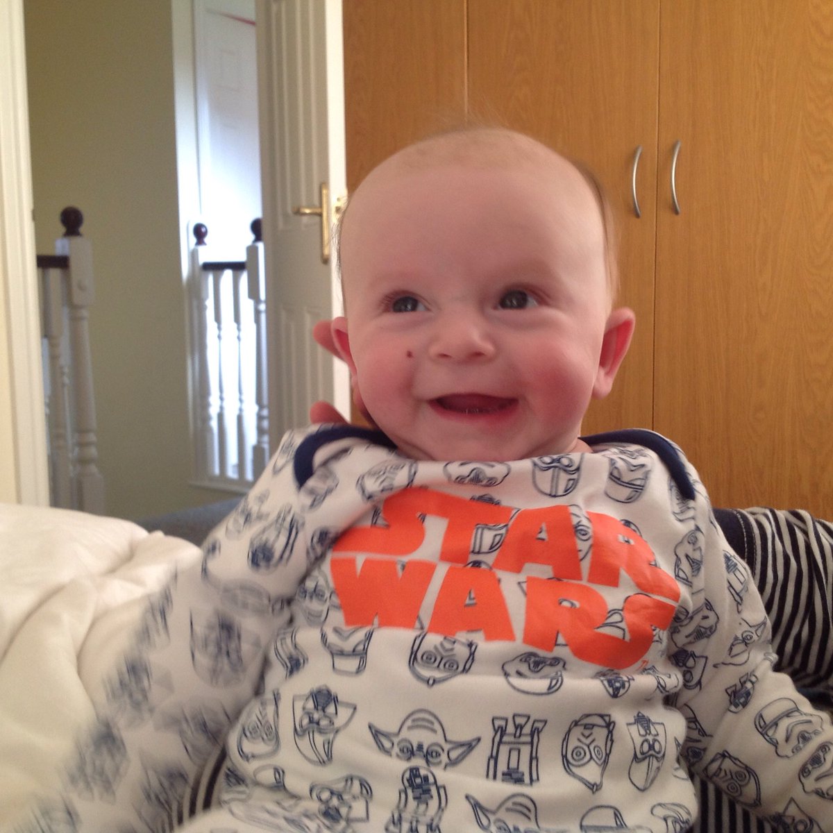 AndyParkerNHS's tweet photo. Much to mums disgust Pops has bought Boe Star Wars PJs #strongwiththeforce https://t.co/qV0NsaAiuL