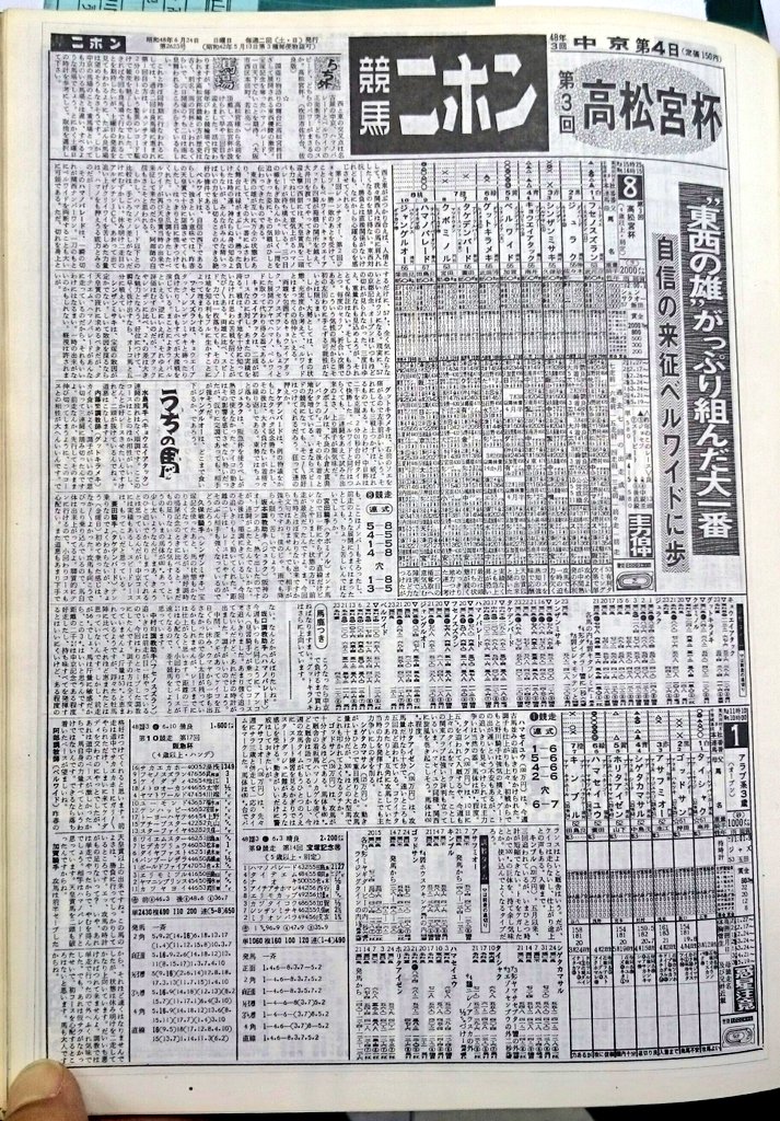 O Xrhsths 競馬ニホン歳時記 前夜通信社公式 Sto Twitter 宝塚記念を奪ったハマノパレード 一日天下でないことを期待 どちらも本紙愛読者で熱烈な競馬ファンだったと記憶しています さて 第3回高松宮杯の結果と写真 優勝したタケデンバードの騎手 蓑田は引退後