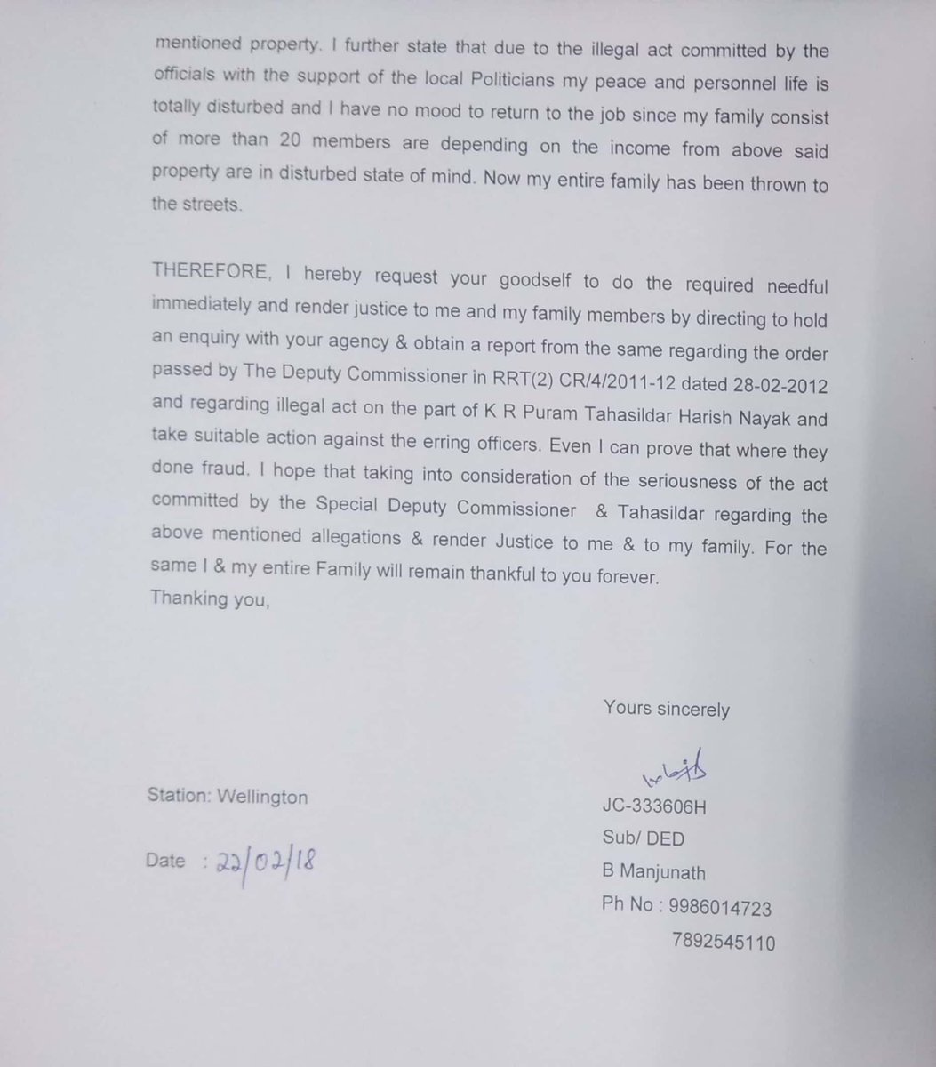 manuda811's tweet image. @Narendramodi_PM Good morning sir I am Sub Manjunath from GE Wellington of Indian Army I need a favour sir I have attached a letter of my problem please help me