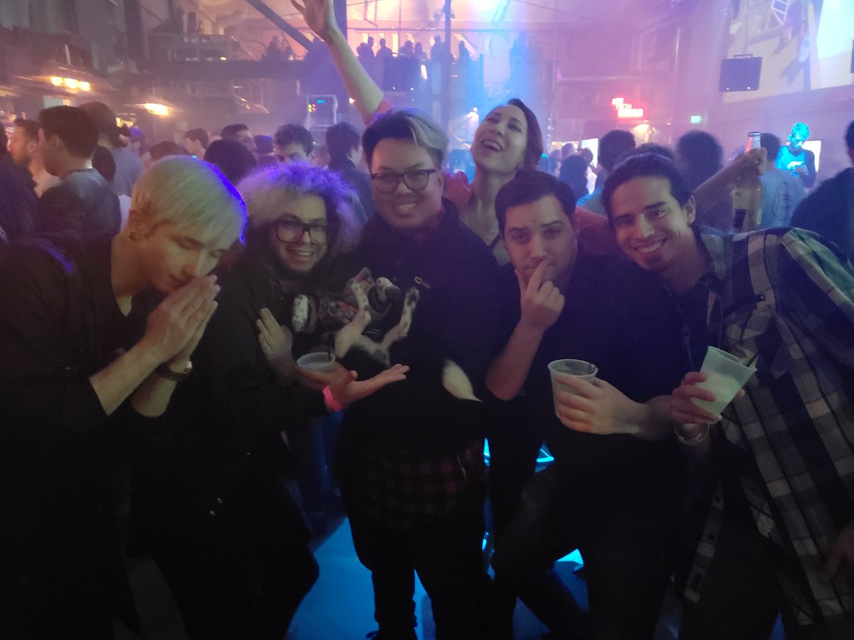 moonseyemedia's tweet photo. The squad about to see @GRIMECRAFT get his nerd on at @FoundrySF @GameVibesGG https://t.co/ZRrPBvoerZ