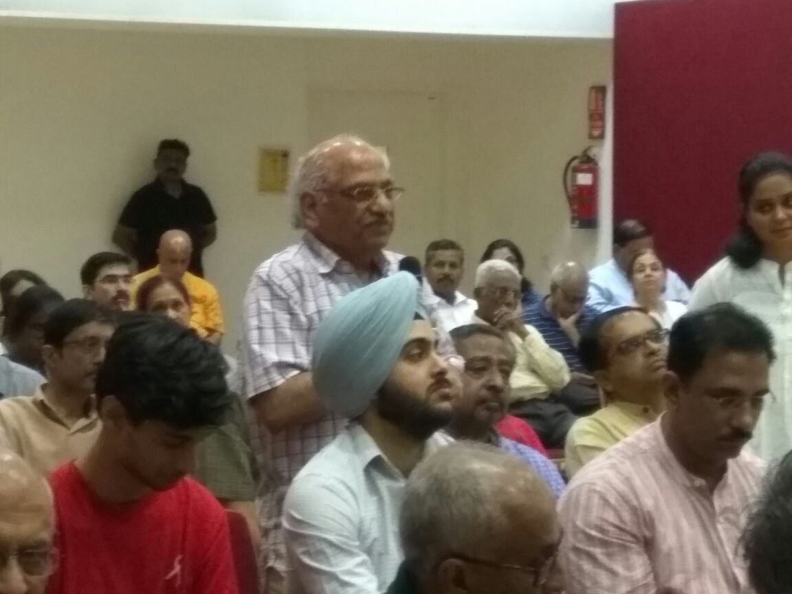 icindngr's tweet photo. Justice Santosh Hegde &amp; @ravichandar with the residents of Indiranagar at @GI_Bangalore Creating a charter for our MLA candidates. #KarnatakaElections2018 https://t.co/RFMMsIZEKE