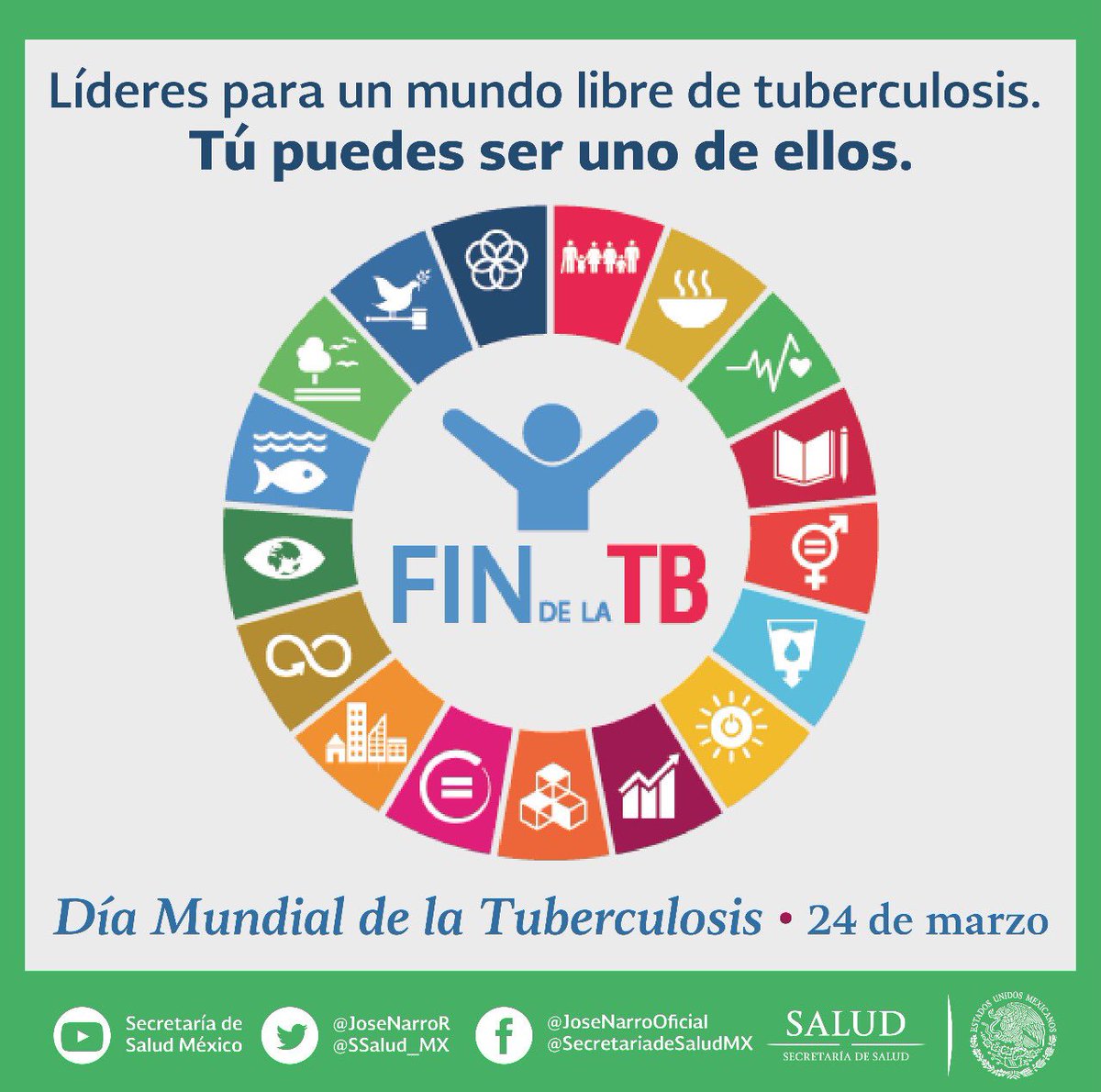 Necesitamos líderes para tener un mundo libre de #tuberculosis. #DíaMundialDeLaTuberculosis #FinDeLaTB #EndTB