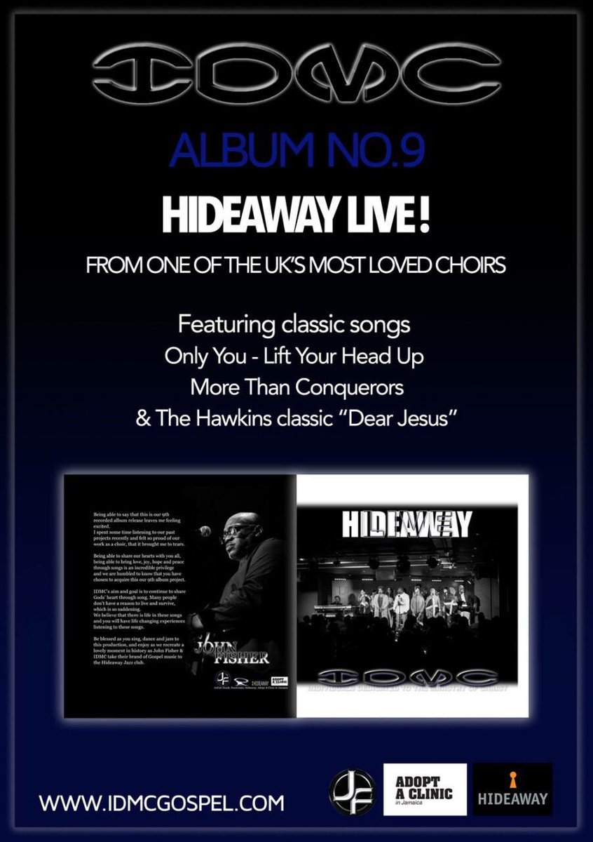idmcgospeluk's tweet photo. IDMC at the Hideaway, an amazing show, with Awesome vocals, the hottest band a great venue with fab food for a brilliant night out!
Enjoy songs from IDMC's new album, Edwin Hawkins, and the 70th anniversary of Windrush..
 tickets https://t.co/BNshKftsgJ
#idmc24
#hideawaylive https://t.co/INzpNclJxM