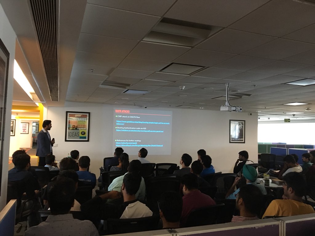 Pentesting REST APIs by @gaurang_bh at combined @nullDelhi @OWASPdelhi March meetup cc @null0x00 @BroctagonGroup @owasp